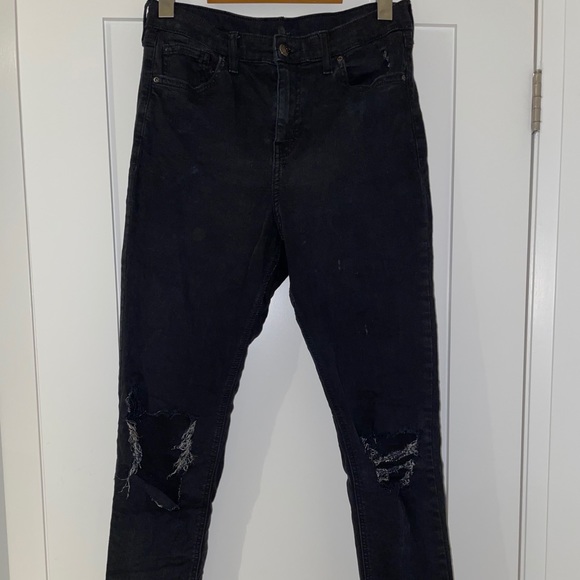 Topshop Denim - Topshop Jamie Skinny Jeans - Black ripped